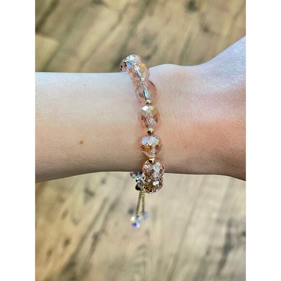 Pink Swarovski Beaded Bracelet - Picture 4 of 6